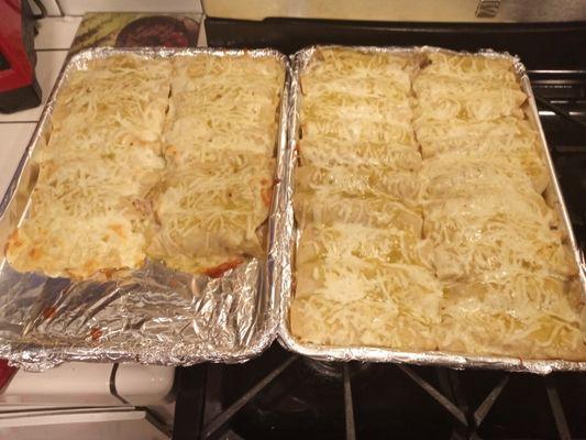 Enchiladas verdes made with chicken