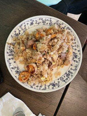 Combination Fried Rice, extra shrimp - mixed in