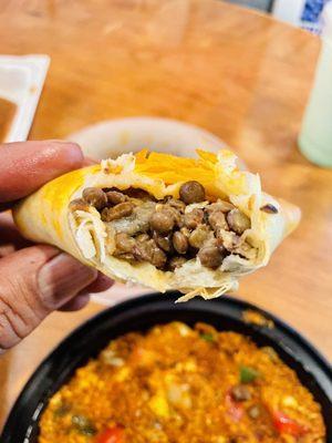 Ethiopian style breakfast &veggie sambosa on side