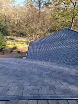 This valley has ice and water shield underneath the shingles for added leak protection.