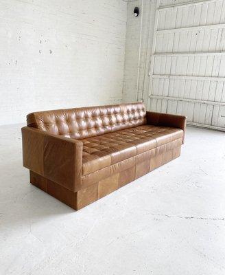 Custom leather oversized sofa