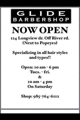 Glide - specializing in barbered hair cuts, women and men's scissor cuts, hair color, make up, and special occasion styling