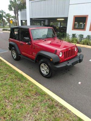 Royal Treatment package $165 on this jeep full detail inside and out clay bar/buff/hand wax headlight and plastic restoring polish