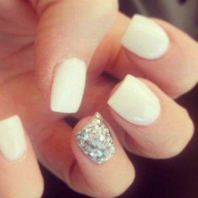 White with Sparkle ring