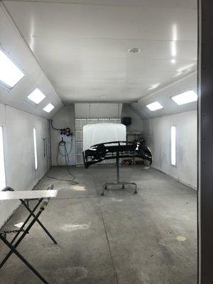 The paint booth