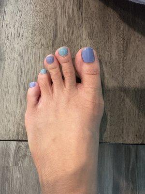 Spa pedi was great-just what I needed and technician was good.