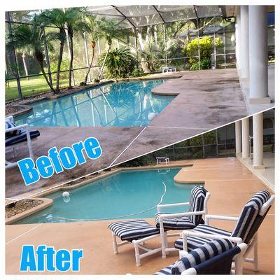 Pool deck cleaning