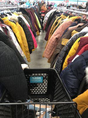 Jackets. The aisle is to narrow.