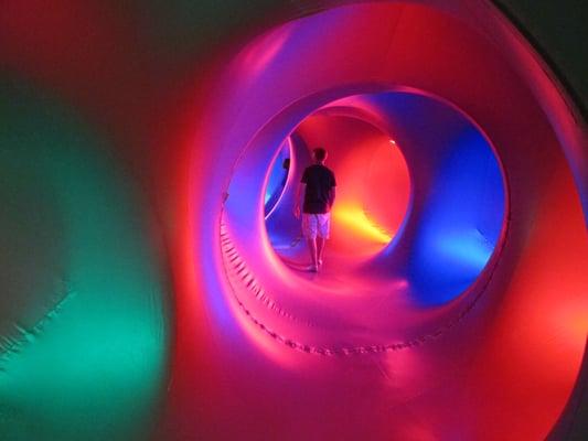 Tunnels of color at Exxopolis.