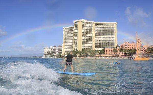 Enjoying some surf!