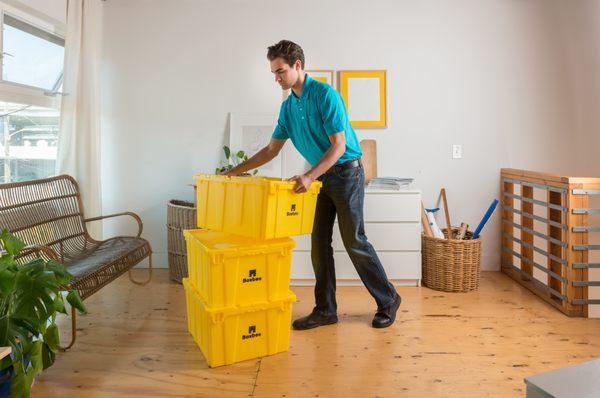 We deliver empty boxes and pickup when you're done packing to store at our storage facility