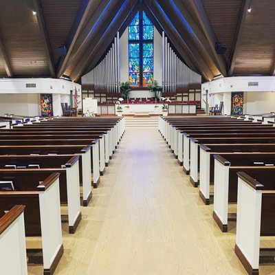 New floors for Palms Presbyterian church in Jax Beach, just in time for the Season!