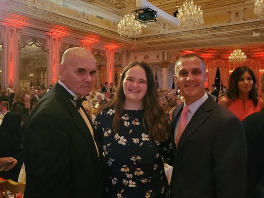 Bill and Kate Lewis enjoying an evening with friends at Mar-a-Lago in Palm Beach, Florida.