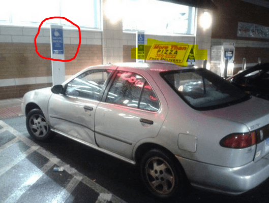 Owner refused to ask his drivers to stop abusing handicapped spots, claiming that it was "okay, because they didn't stay long"