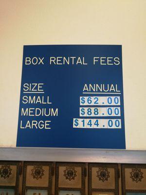 Box fees