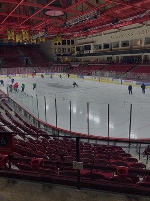 University of Denver students can skate on its ice hockey rink when the hockey team is not using it. What a fun way to spend a weekend!