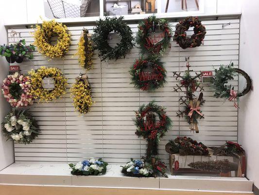 Holiday clearance - wreathes about ~$20