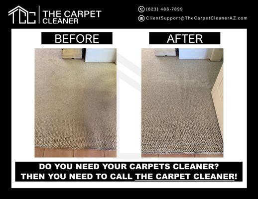 Have soil and dark marks in your traffic areas? Looks like you need your carpets cleaner. Which means you need to call The Carpet Cleaner!