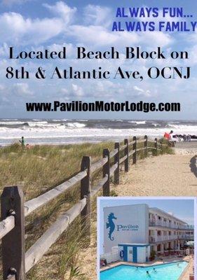 Located Beach Block with NO streets to cross to the beach and Boardwalk in Ocean City NJ 08226