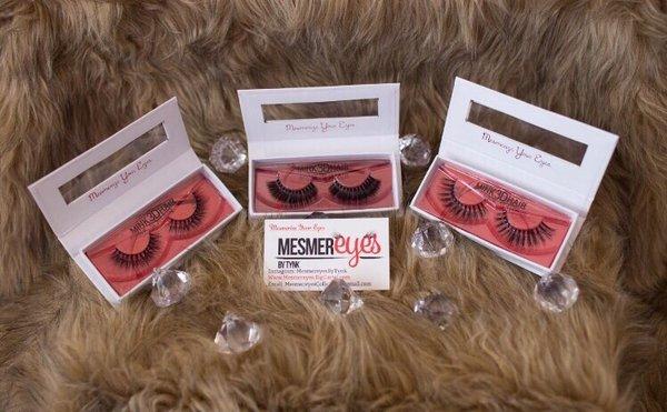 We have 100% mink eyelashes in 8 different lash styles