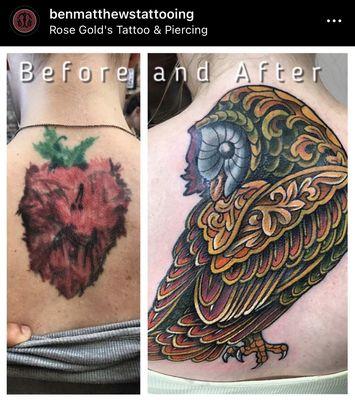 Before and after cover up work