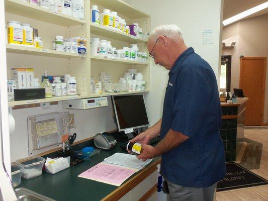 Dr. Wickersham in Pharmacy