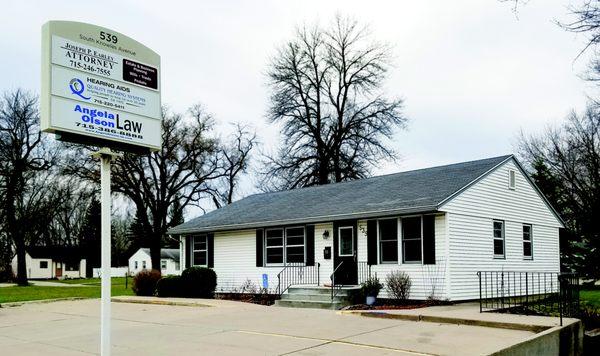 Angela Olson Law firm office in New Richmond, Wisconsin.