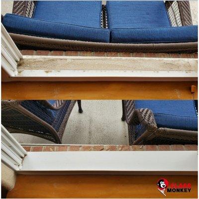 Before & After window track cleaning