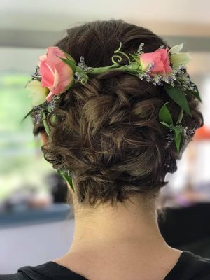 Floral hair insert