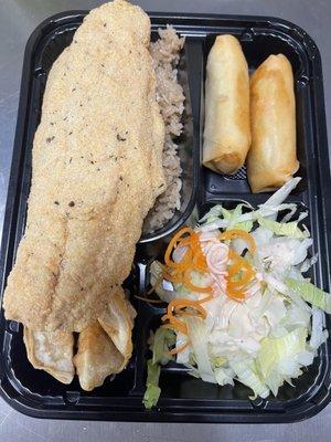 Fried fish bento