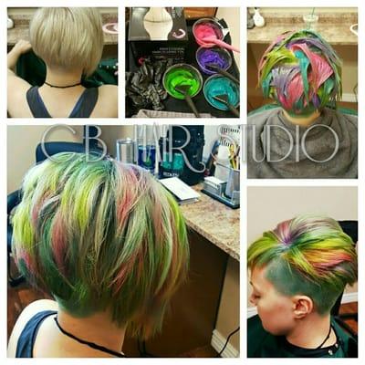 Rainbow hair