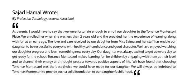 See what Sajad Hamal family is saying about Torrance Children Place