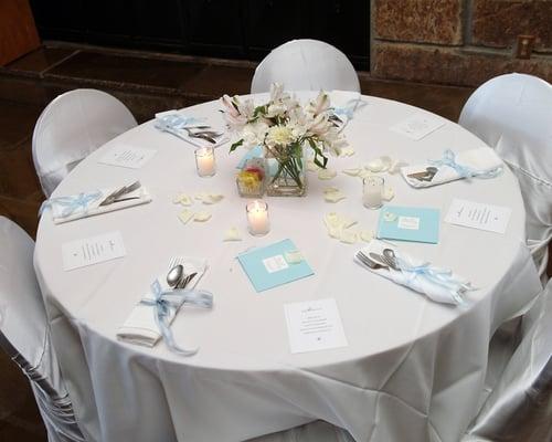 The tables can be decorated your way. Hudsonphotos at cox com