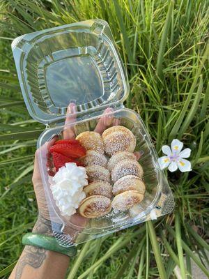 Strawberries & Cream Mini Pancakes