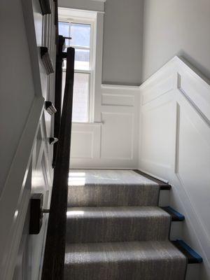 Beautiful Stairway Wainscoting