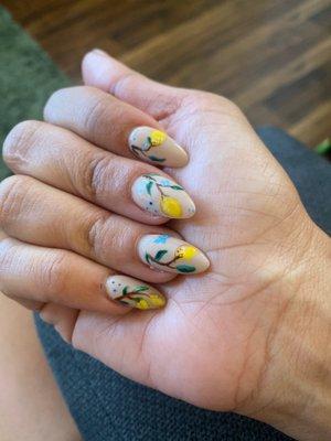 Baby shower nails! I sent her a pic and she NAILED it