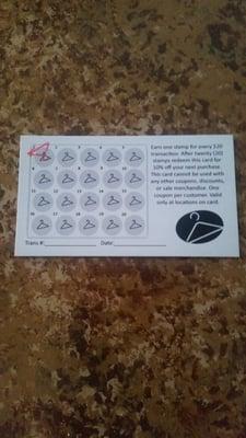 Get a Customer Appreciation Card, earning a stamp for every $20 you buy/sell.  Collect 20 stamps to get 10% off a purchase