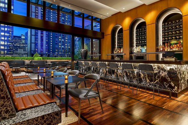 Castell rooftop lounge serves up iconic skyline views along with handcrafted cocktails, beer, wine and shareable plates.