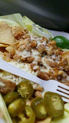 Chicken nachos with no source cream