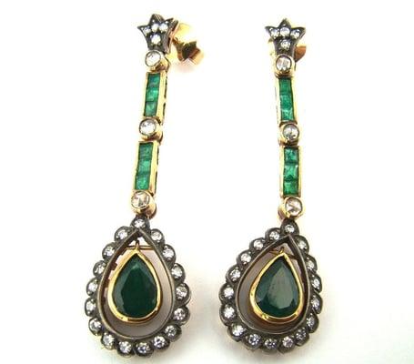 Ankara Emerald Earrings