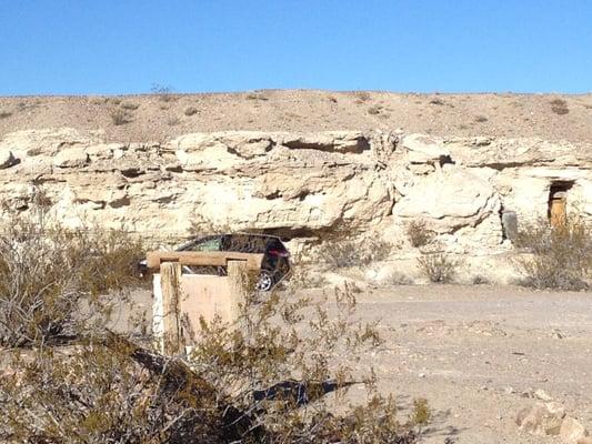 Historic miner's cave dwellings in Dublin Gultch