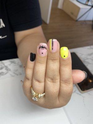 Gel manicure $50 + Nail Art $10