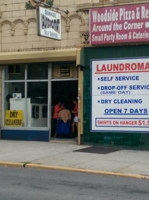 corner of 61st street and Queens Blvd, same side of QB as the gas station.. now  lets go get those clothes clean!!  ~_*