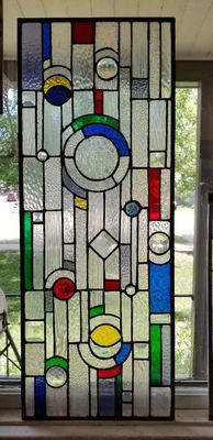 Custom design stained glass panel