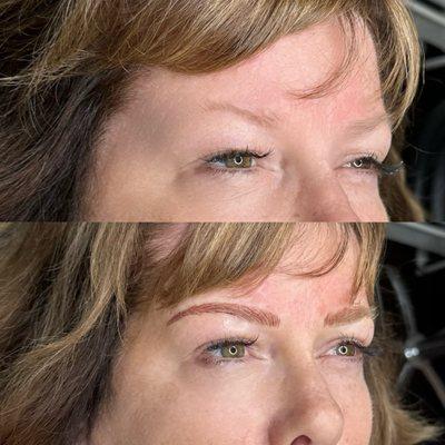 Microblading before and after