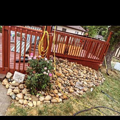 Repainted deck and did the landscaping.