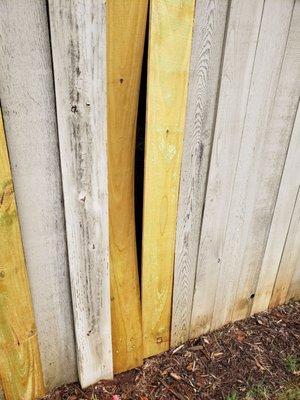 James installed fence boards incorrectly