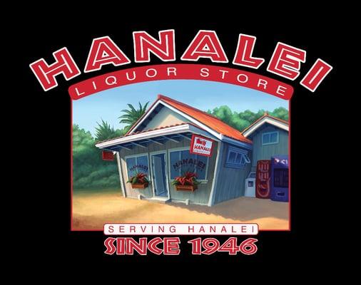 Hanalei liquor store new t-shirt design.