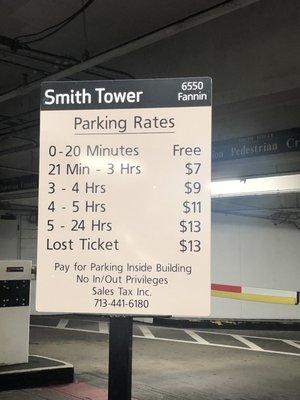 Parking rates