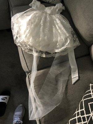 $200 dress fell apart in less than 2 hours on our 3 month old!